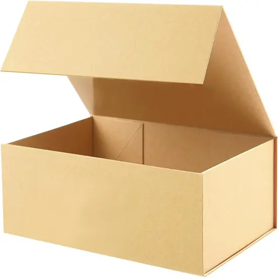 Large Gift Box with Lid, Kraft Groomsman Proposal Gift Box with Magnetic Closure for All Occasion (Matte Kraft) {1}