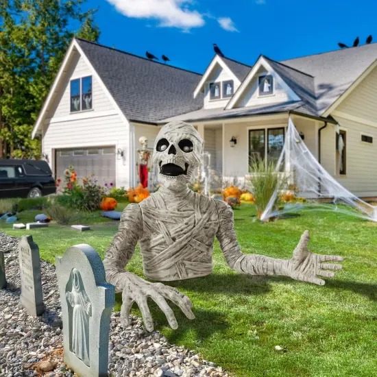 BOO BOX 36" Halloween Groundbreaking Decoration - Scary Outdoor Halloween Decor for Porch or Yard White {5}