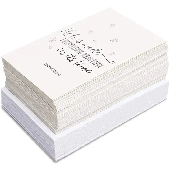 Best Paper Greetings 48 Pack Christian Greeting Cards with Envelopes, Inspirational Note Card with Scripture Bible Verses for Encouragement, Motivation, Confirmation Bulk (4x6 In) White {6}