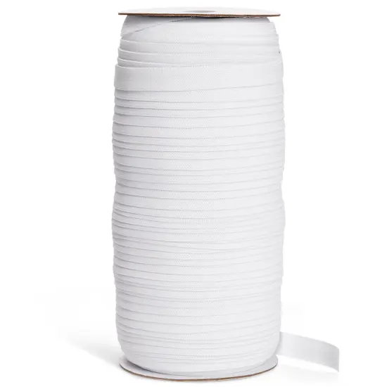 109 Yards White 1/2 Inch Elastic Band for Sewing Clothes, Stretch Knit Bands for DIY Arts and Crafts, Tailoring, Clothing Garment Repair, Kitting Supplies {1}
