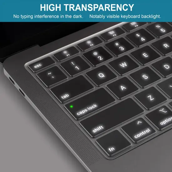 Insten Keyboard Cover Protector Compatible with 2020 Macbook Pro 13", Ultra Thin Silicone Skin, Tactile Feeling, Anti-Dust, Clear {5}