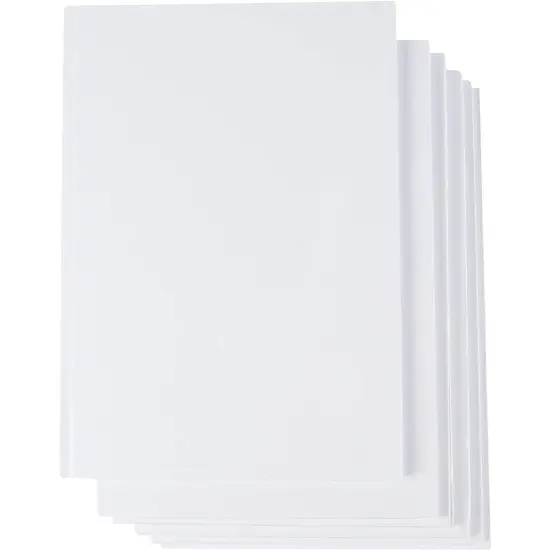 6 Pack 7x10 inch White Blank Hardcover Books for Kids to Write Stories, Unlined Scrapbook and Journal - 18 Sheets/36 Pages Each {1}