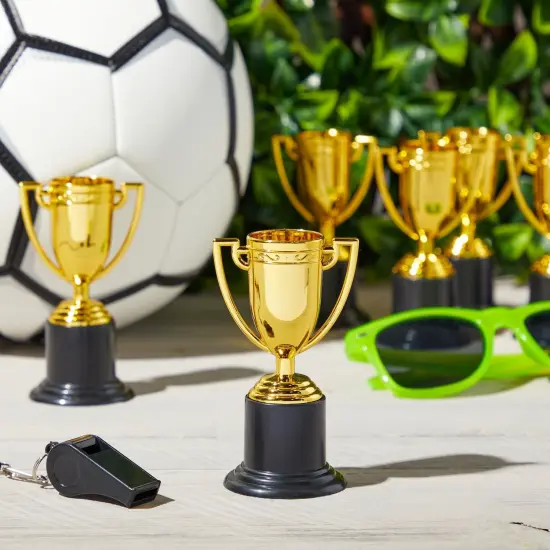 24 Pack Mini Trophies for Awards, Gold Participation Trophy Cups for Sports Tournaments and Competitions (4 in) {6}