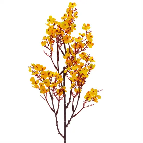 6 Pack Silk Artificial Baby's Breath Flowers with Stem, Babies Breath Faux Flower Bouquet, Fake Floral Arrangement for Table Centerpiece Decorations (20 in, Orange) {5}