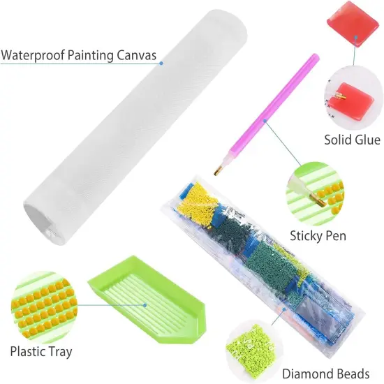 DIY 5D Diamond Painting Colorful Cat, Moon,Art Paintings Full Drill Diamond Painting by Number Kits, Gift for Adults Kids, Children&rsquo;s Room Home Wall Decor. {5}