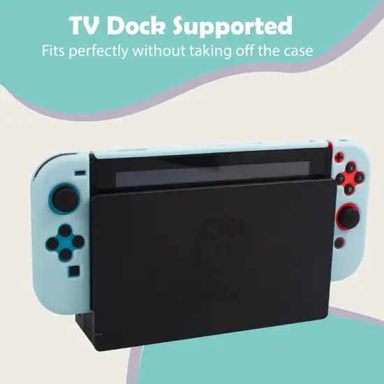 For Nintendo Switch Protective Case, Hard Dockable Shell Cover Skin for Girls Boys, Blue {5}