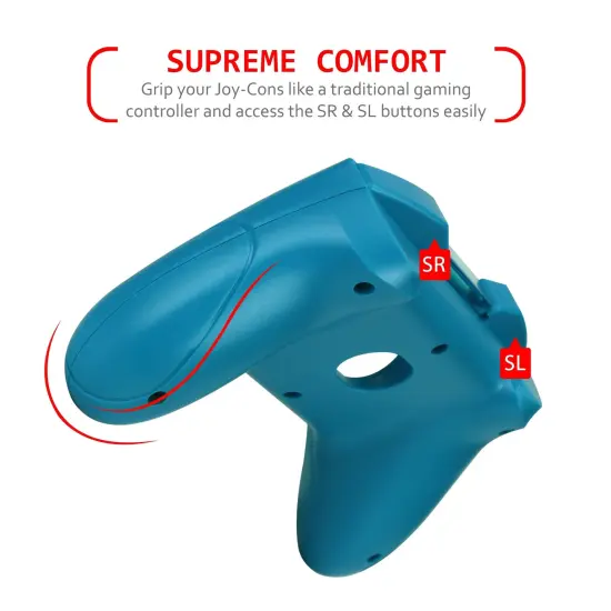 2 Pack Controller Grips for Nintendo Switch Joy Con Controllers & OLED Model, Protective Handheld Holder, Red/Blue {2}