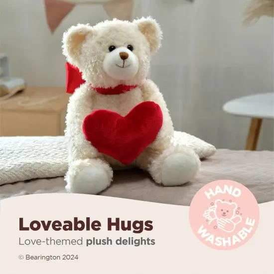Bearington Holden Heart The Valentine's Day Plush, 16 Inch Teddy Bear Stuffed Animal, For Ages 3-14 Red {3}
