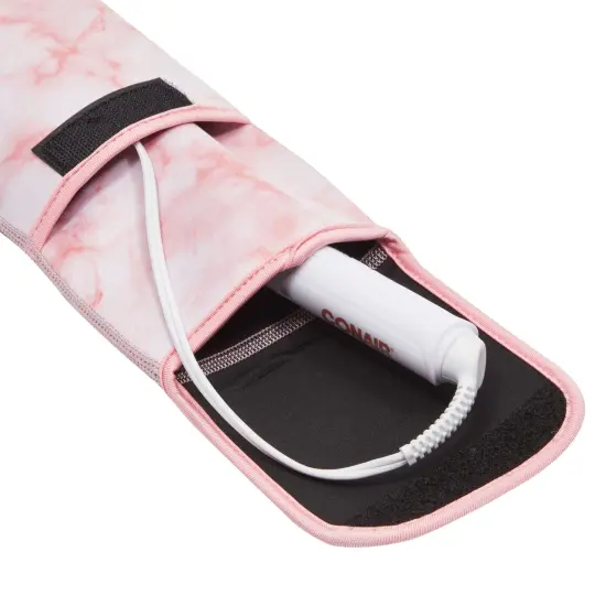 Heat Resistant Mat Neoprene Case for Hair Curling and Flat Iron, Marble Designs (15x5 In, 2 Pack) Multicolor {5}