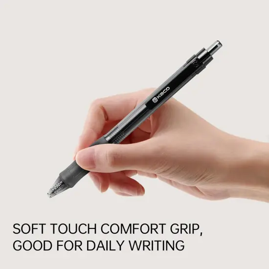 12 Pieces Black Gel Pens, 0.5 mm Fine Point (12 Black Set) {3}