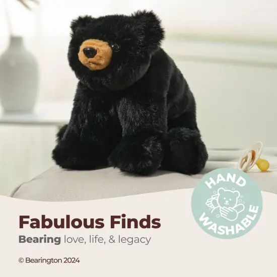 Bearington Baby Bandit Plush Stuffed Animal Black Bear Teddy, 12.5" {3}