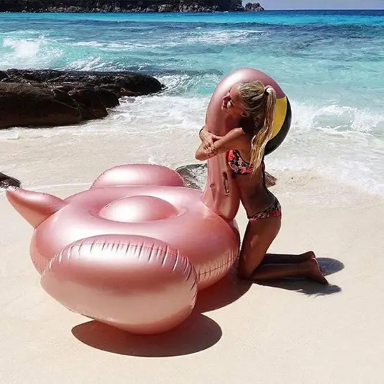Giant Inflatable Flamingo Pool Float with Fast Valves Summer Beach Swimming Pool Floatie Lounge Floating Raft Outdoor Party Decorations Toys for Adults Kids (XL) {4}
