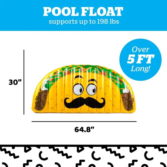 Pool Float, Large Lounge Raft, Durable Vinyl Floatie, Summer Pool Party Water Toy {3}
