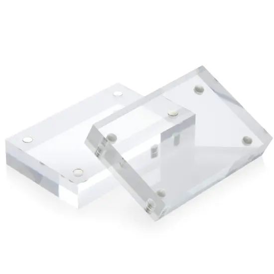 2 Pack Acrylic Plastic Picture Frames 2x3, Mini Wallet Size for Photos, Tabletop, Desktop Clear {7}