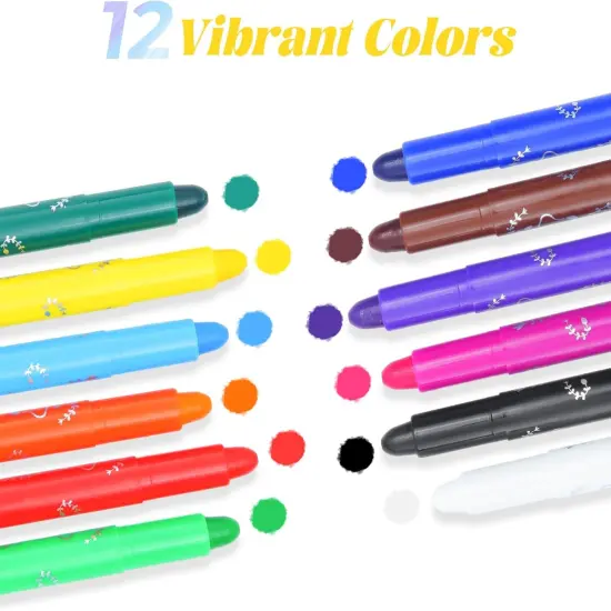 12 Colors Tempera Paint Sticks,Solid Tempera Paint for Kids, Washable Paint, Quick-Drying, No Mess Paint Sticks for Kids and Toddlers {2}