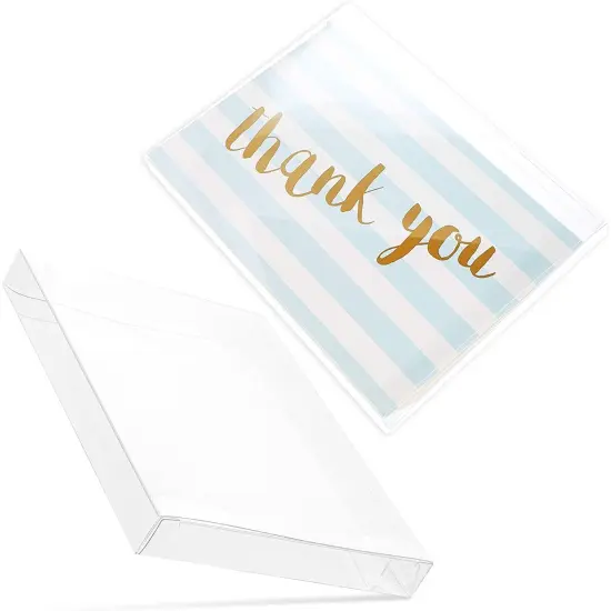 50 Pack Greeting Card Storage Box, Clear Gift Boxes for Photos, Favors (4.5x6") {6}