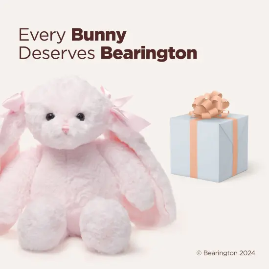 Bearington Bun Bun The Plush Easter Bunny, 14 Inch Pink Bunny Easter Stuffed Animal, For Ages 1-14 {5}