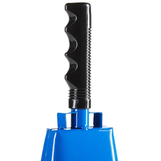 2 Pack 9.5-inch Cowbells for Sporting Events, Percussion Noise Makers with Handle for Football Games, Stadiums (Blue) {6}