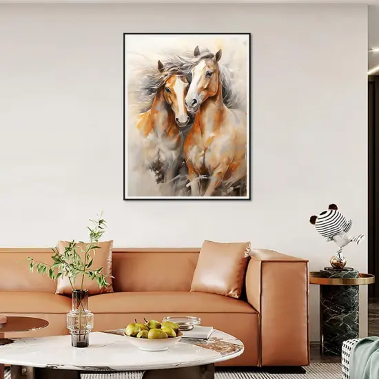 Diamond Painting Kits for Adults, Horse Round Full Drill Diamond Art Kits, 5D DIY Paint with Diamonds Crafts for Home Wall Decoration Gifts 12&times;16Inch {4}