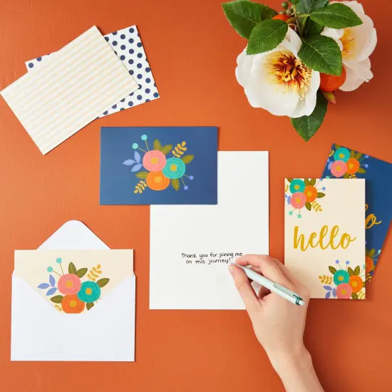 48 Pack Blank Cards and Envelopes Stationary Set - Ideal for Everyday Greeting and Thinking of You Cards - 4 Blank Design w/ Two Hello (4x6 Inches) Multicolor {2}