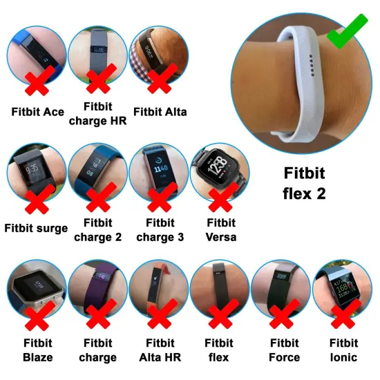 Insten compatible with Fitbit Flex 2 - Replacement USB Charging Cable Cord Cradle Dock Charger Adapter Fitness Wristband Black {3}