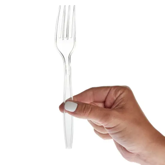 180 Pack Clear Plastic Silverware, Disposable Cutlery Utensils with Spoons, Forks and Knives, Heavy Duty Flatware Set for Parties & Events {6}