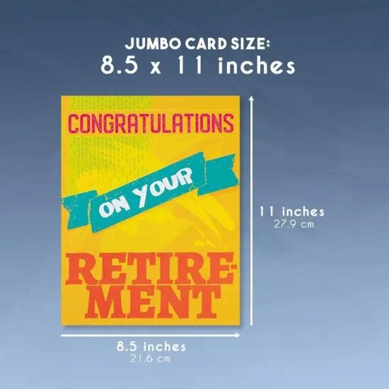Jumbo Retirement Farewell Cards with Envelopes for Boss Day, Men (8.5 x 11 In, 3 Pack) {4}