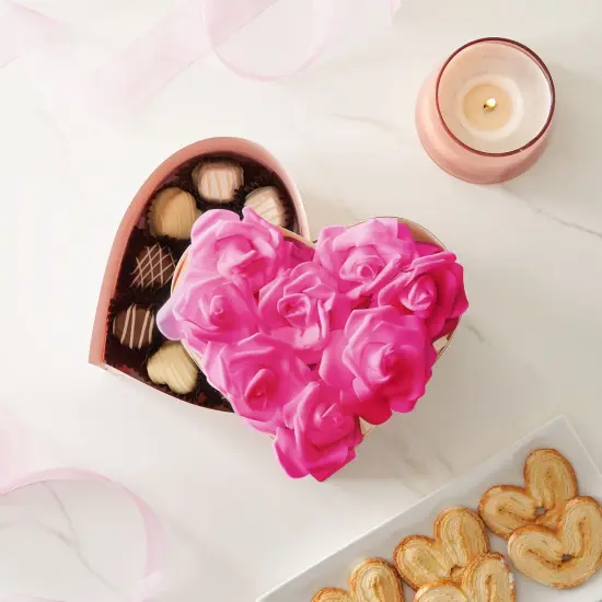 Juvale 100 Pack Hot Pink Artificial Flowers - 3 Inches, Fake Carnations for Wedding, Bridal Shower & Valentine's Day Decorations, Arts and Crafts {2}