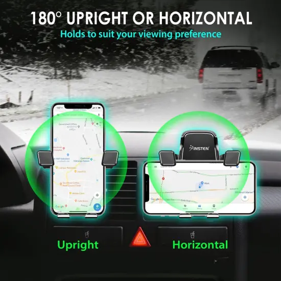 Universal Car Air Vent Gravity Cell Phone Holder Mount for iPhone and Mobile 4-6.7 Inch Black {4}