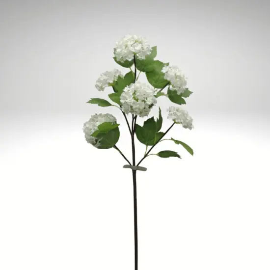 Cream Artificial Snowball Spray &ndash; 25" Faux Floral Stem with 6 Blooms for DIY Arrangements or Wedding D&eacute;cor-56950-CR {2}