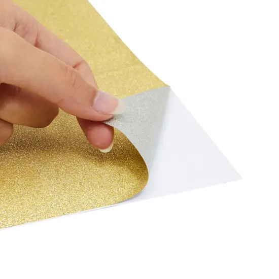 Champagne Gold Glitter Contact Paper Roll for DIY Crafts, Peel and Stick Art Decal for Scrapbooking (17.7 In x 16.5 Ft) {3}