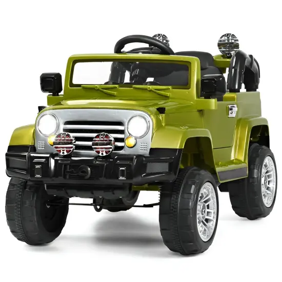 2-Seater Kids Ride On Truck with Remote, MP3, Working Lights and Safety Belt Black {4}