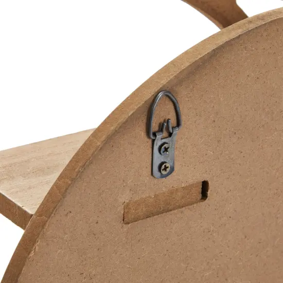 Wooden Moon Shelf, Rustic-Style Home Wall Decor, 12x12x3-Inch Crystal Holder for Stones Display and Essential Oils (Brown) {6}