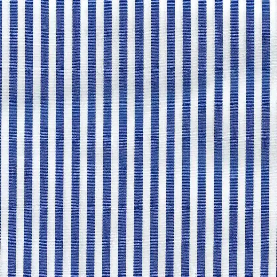 1 Yard Poplin Stripe Fabric, 57/58&Prime; Wide Polyester Cotton Blend NAVY {2}