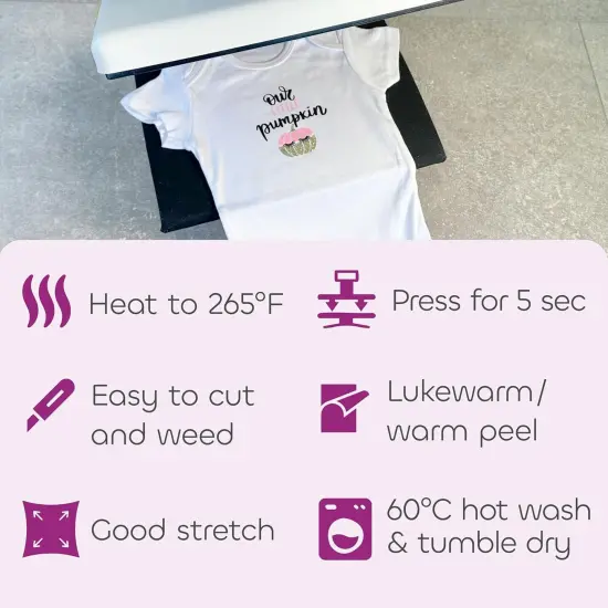 Violet Matte Heat Transfer Vinyl (HTV) &ndash; 12" x 36 in {3}