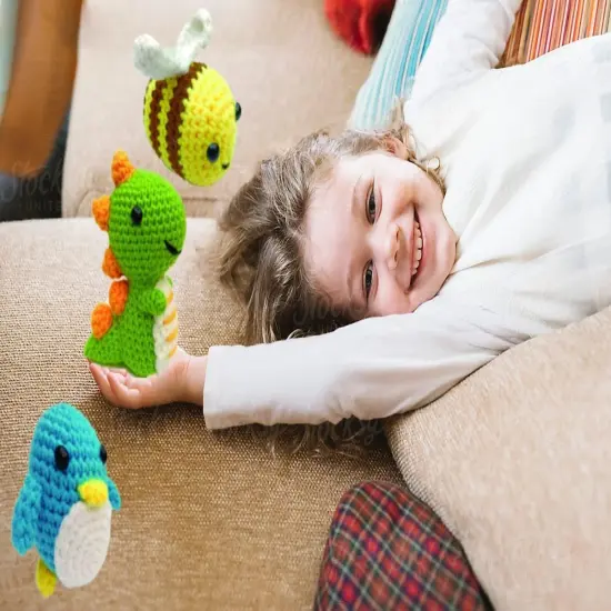 Dinosaur Crochet Kit - Green Dinosaur {3}