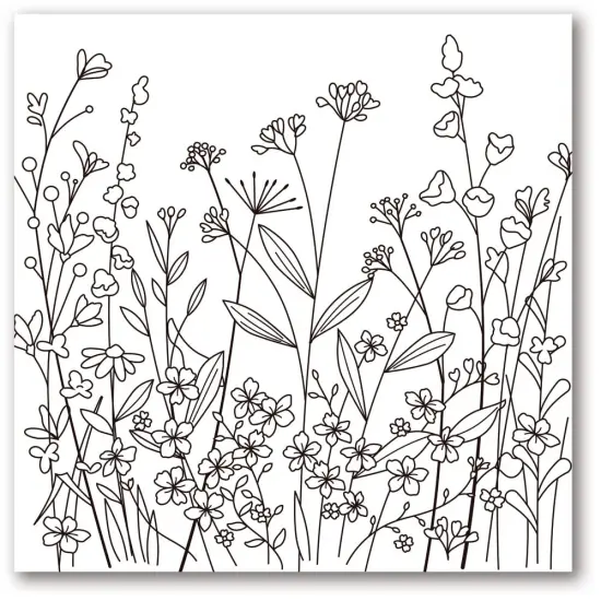 Memory Box Cling Stamp-Wildflower Field {1}