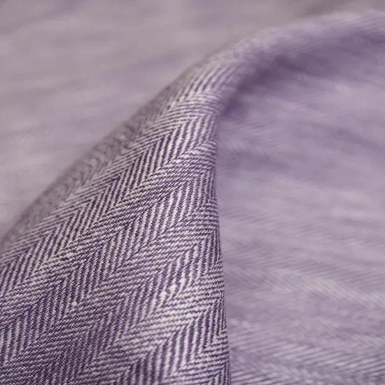 1 Yard Linen Novelty Herringbone Yarn Dyed Fabric Lilac Color 54 Inch Width {3}