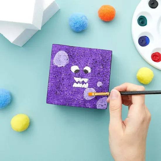 12 Pack Foam Blocks for Crafts, Polystyrene Brick Rectangles for Floral Arrangements, Art Supplies, Holiday Decor (4 x 4 x 2 In, White) {3}