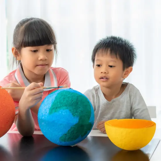 White Half Sphere Foam Ball for DIY Crafts, Large Hollow Dome for Art Supplies (11.4 x 6 In) {2}