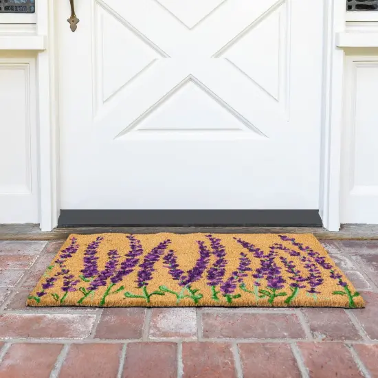 Juvale Lavender Door Mat – Welcome Mat for Front Door, Indoor, Outdoor, Entryway Welcome Rug for Patio, Porch – Coco Coir Doormat (17x30 inches) Brown {4}