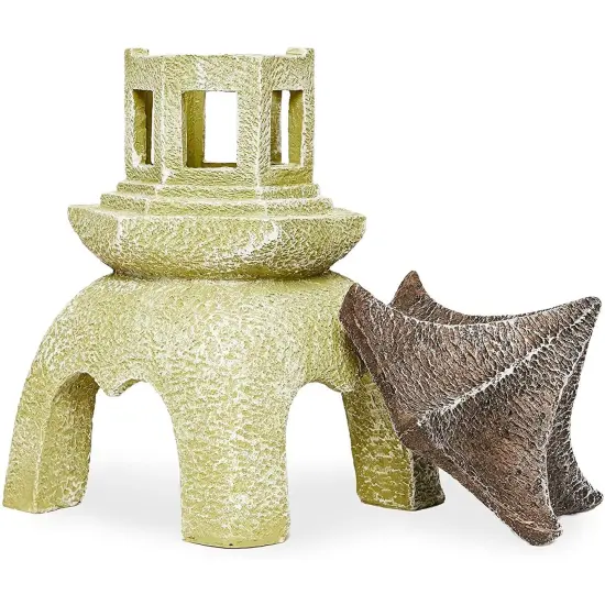 Juvale Outdoor Asian Pagoda Candle Lantern Statue for Home and Garden, 8.5 x 16.5 Inches {4}