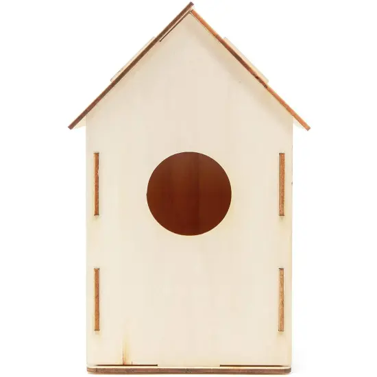 Mini Wood Bird Houses for DIY Crafts (4 Designs, 8 Count) Brown {6}
