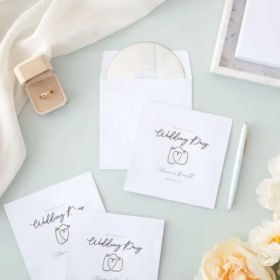 50 Pack Square Envelopes, 5.5 x 5.5 inch for Personalized Greeting Note Cards, Wedding Invitations, Self Adhesive Peel-Off-and-Stick (White) {4}