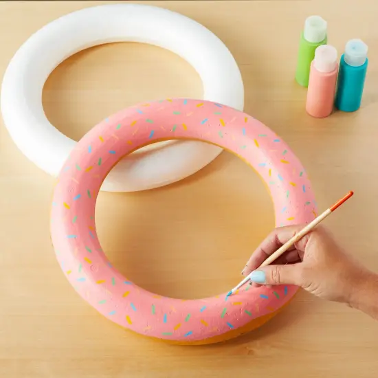 3 Pack Foam Wreath Forms, 12 Inch Round Foam Rings for Crafts, DIY Projects, Holiday Decor White {3}