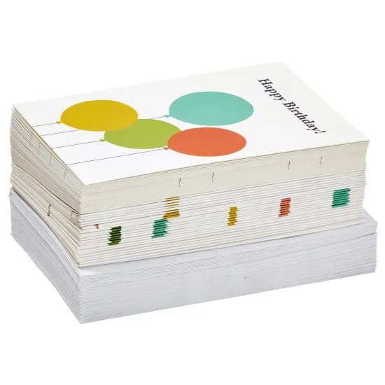 48 Pack Happy Birthday Cards Bulk with Envelopes - Blank Inside - 6 Colorful Designs for Work, Men, Women, Kids, Family, Friends (4x6 In) Multicolor {4}