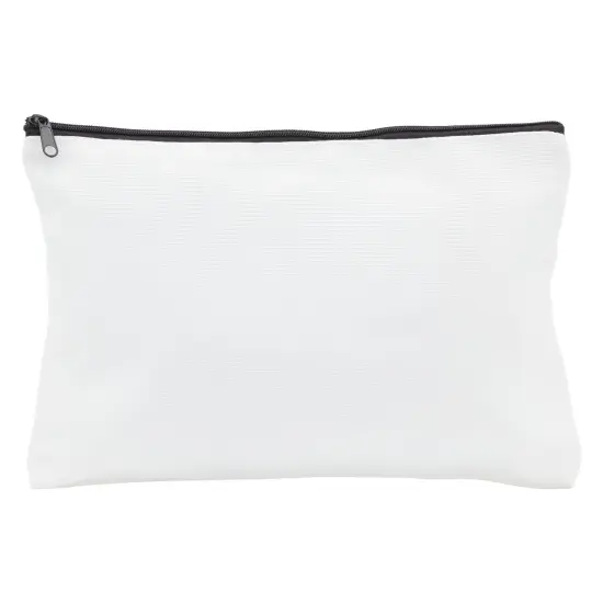 Blank Sublimation Canvas Bags, DIY Cosmetic Zipper Pouch Set (10 x 7 Inches, 15 Pieces) White {6}