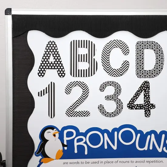 Juvale Bulletin Board Alphabet Letters and Numbers (144 Count) Black {3}