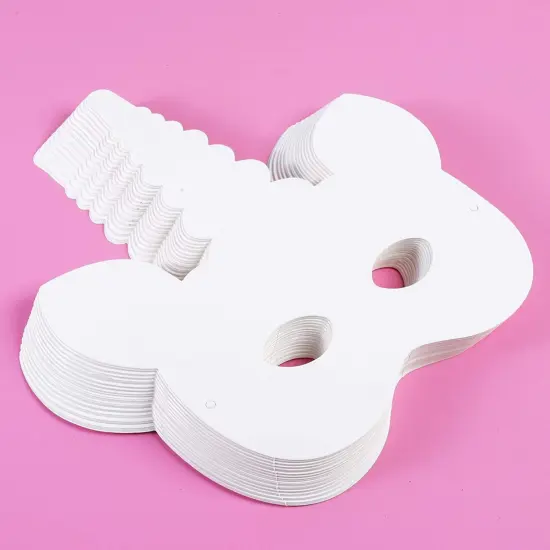 Bright Creations 48pcs Unicorn Masks with Elastic Band for Kids Birthday, Party Favors and DIY Crafts, White {5}