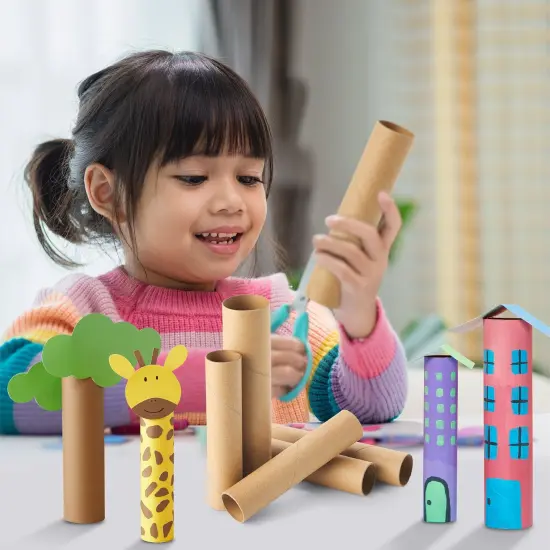 Bright Creations 50 Brown Empty Paper Towel Rolls, 2 Size Cardboard Tubes for Crafts, DIY Art Projects (1.2 x 6 In and 1.7 x 7.5 In) {2}